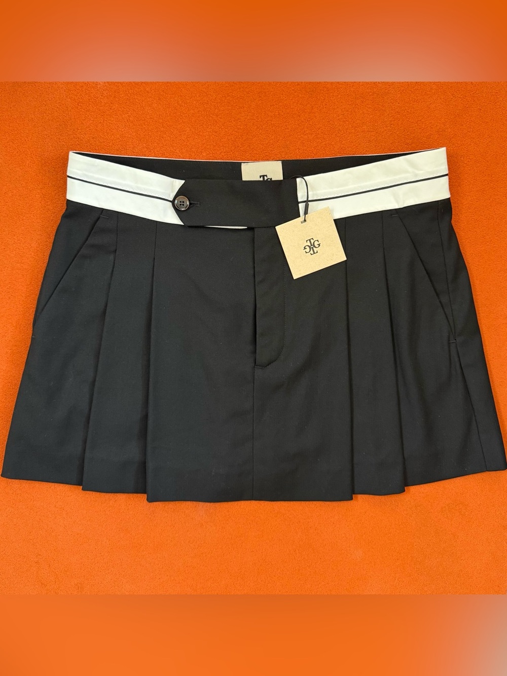 The Garment Copenhagen Pluto Mini Skirt NWT US 4/UK8 Black White